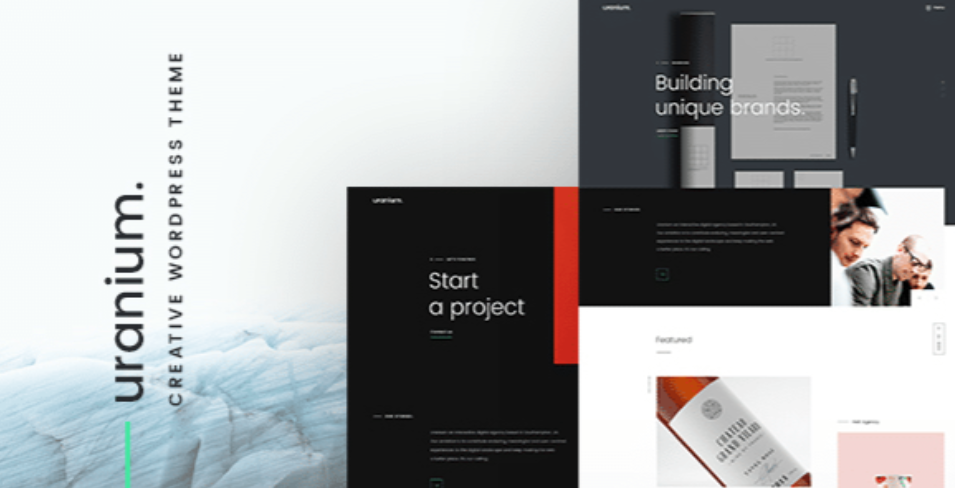 Uranium is a minimal  unique WordPress theme for agency