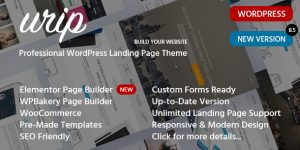 Urip is a WordPress landing page theme built with Bootstrap version 3.3.2. Urip has modern