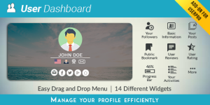 UserPro Dashboard - Enables User To Custom Design Their Profile UserPro Dashboard offers easy control over the information and design of the user’s profile. The dashboard also enables a quick and single page view to all the details of your profile. Features: Build a custom profile page using 14 ready-to-use…