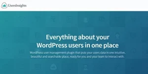 Users Insights gives you the tools to make sense of your WordPress users data. Offering better products and services would be a lot easier when you can see who your users are and how they interact with your site.