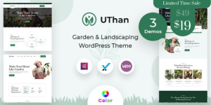 Boost your landscaping business with the Uthan Landscaping WordPress Theme. Enjoy customizable