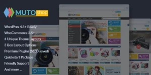 VG Muto is a 100% responsive WooCommerce theme with 4 layouts