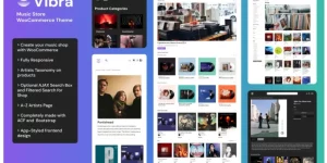 Discover VIBRA – the ultimate WooCommerce theme for online music stores! Built with Bootstrap and ACF