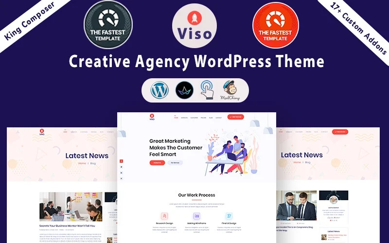 Viso is a Creative Digital Agency WordPress Theme. It is a clean