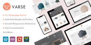 Varse is unique design WordPress theme for a furniture store