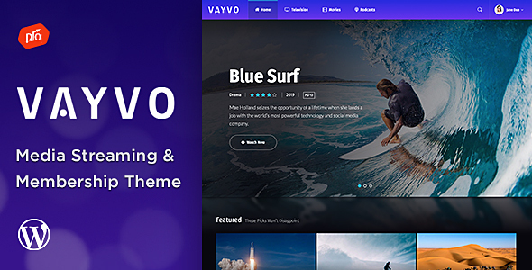 Elevate your streaming platform with Vayvo Theme. Responsive design