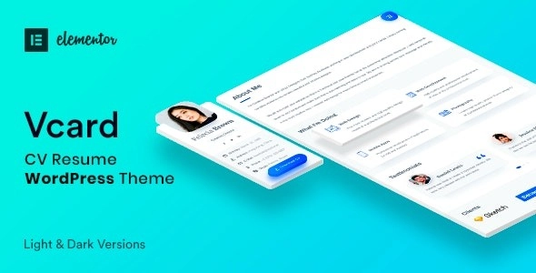 Vcard – Resume WordPress Theme best suited for developers