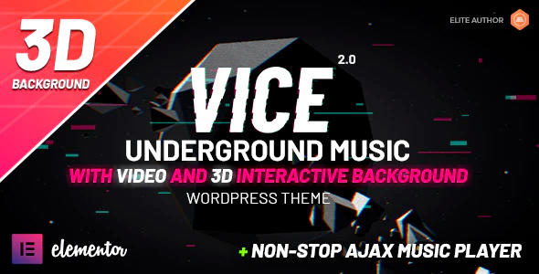 Create a stunning music website with the Vice Theme. Perfect for artists