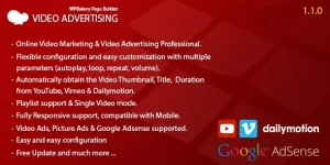 Boost your website's visual appeal with Video Advertising – Addon for WPBakery. Seamlessly integrate YouTube