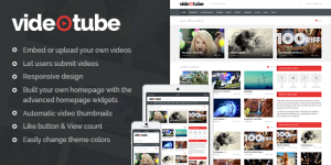 Have you ever wanted to collect and share your favorite videos online? Interested in uploading your own work to broadcast across the web? Videotube is here for you. A Responsive Video WordPress Theme Whether you’re embedding preexisting videos from giants like Youtube