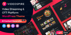 Videospire – Video Streaming  OTT Platform WordPress Theme is a robust WordPress theme designed for OTT streaming services. It has a modern