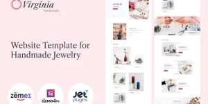 A simple and neat Virginia website template for handmade jewelry would become your tool for art businesses and an excellent way to be closer to users. This theme gives your prospects a way to know what services or products you trade and how to reach you. Virginia template allows you…