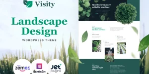 Looking for a fresh site to present your landscape design assistance? Then pay attention to the white-green Visity landscape design WordPress template with the needed page set. This theme will be useful for designers