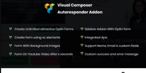 People Using Visual Composer with this addon can easily add optin forms on any post or page. This optin forms are integrated with 5 Autoresponders – Aweber