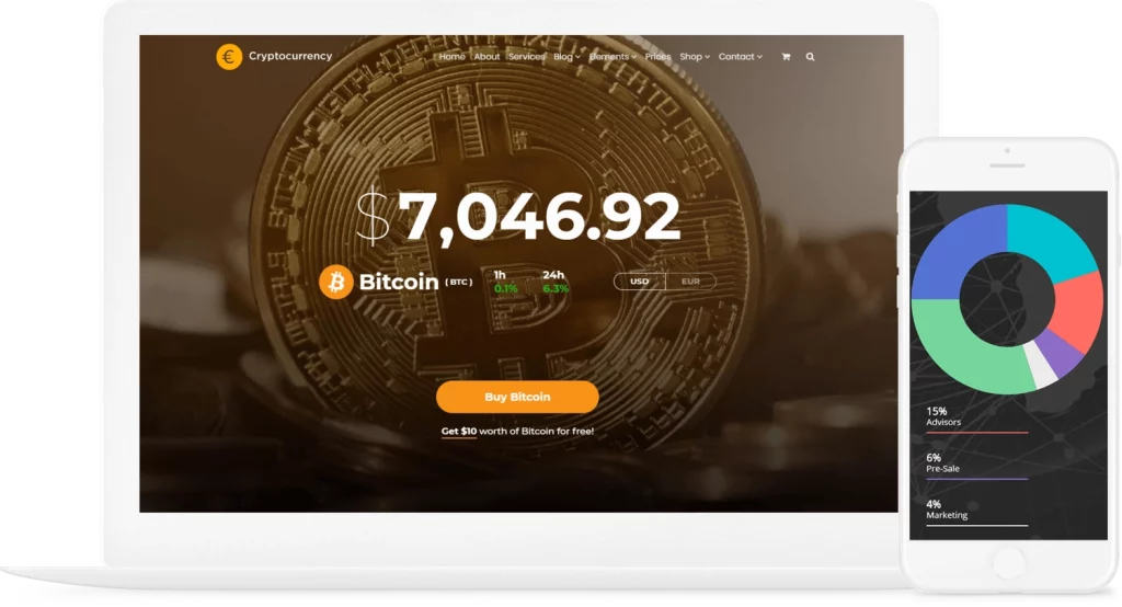 Looking for a responsive ICO landing page or Cryptocurrency website for your Crypto project? Meet Cryptocurrency – The best premium ICO landing page and Crypto WordPress theme