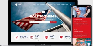 The premier political theme on market! Politic WordPress theme is ideal for political campaign sites. It’s a WordPress theme specially developed for political and public figures. Drawing inspiration for the modern political arena and experience building politically themed websites.