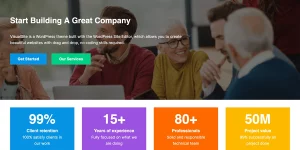VisualSite Pro is a WordPress theme built with the WordPress Site Editor