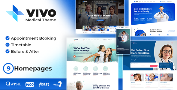 Discover the all-in-one Vivo Health WordPress theme