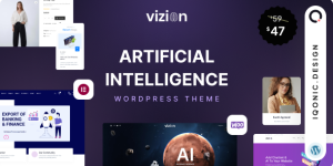 Vizion – AI tech Startup and WordPress theme is a new theme with all new multiple home pages and multiple inner pages for major industries