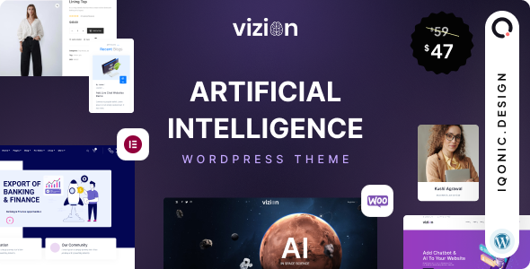 Vizion – AI tech Startup and WordPress theme is a new theme with all new multiple home pages and multiple inner pages for major industries