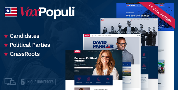 Create an impactful political campaign website with Vox Populi Theme. Available on Bevaultx for free WordPress downloads. Get it now!