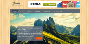 Discover WOODIE - a versatile tri-column WordPress theme perfect for blogs
