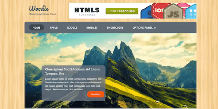 Discover WOODIE - a versatile tri-column WordPress theme perfect for blogs