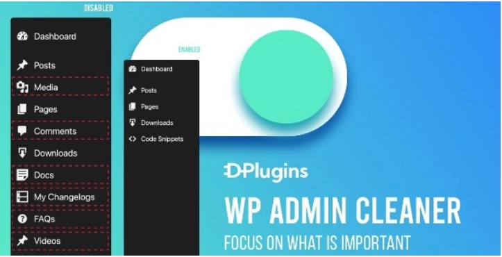 WP Admin Cleaner is a small yet powerful plugin that you should have in your toolbox. It is easy to use and quickly set up. With WP Admin Cleaner you can quickly hide admin panel items. If you need them quickly