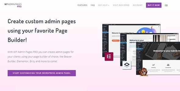 Create custom Admin Pages using your favorite Page Builder! With WP Admin Pages PRO you can create Admin Pages for your clients using your page builder of choice