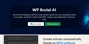 Create full articles with artificial intelligence using the OpenAI API. The automatic content tool with the best quality results.