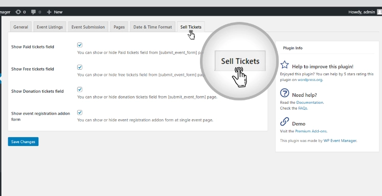 WP Event Manager Sell Tickets add-on permits you to sell events tickets on your WordPress events website.