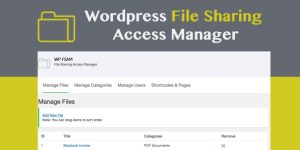 Easily create downloadable files from any format (PDF/ZIP/Image/Audio/Etc) and share them for downloading. Admin creates the uploads and also creates users  categories. Users will then be able to access and download the files only from categories they’ve been assigned to. A simple