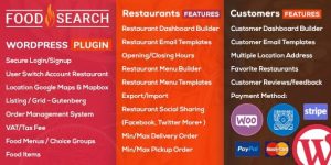 Streamline food ordering for single or multiple restaurants with WP FoodSearch. Easy integration