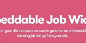 Show a form on your site that users can use to generate an embeddable job widget showing job listings from your site. With the Embeddable Job Widget plugin