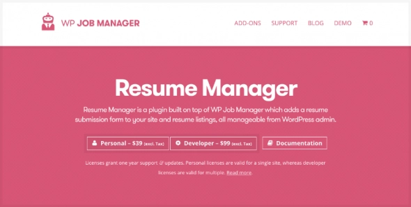 Resume Manager is a plugin built on top of WP Job Manager which adds a resume submission form to your site and resume listings