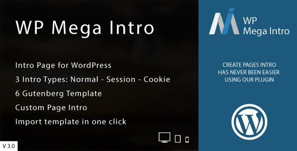 Transform your website with WP Mega Intro. Create captivating