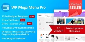 Elevate your website with WP Mega Menu Pro! This advanced visual menu builder lets you design stunning menus effortlessly