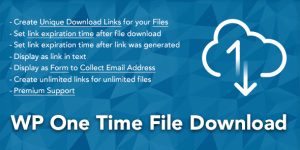 WP One Time File Download (WP OTFD) is a Premium WordPress Plugin that generates Unique Download Links for your files. Simple to use and customize