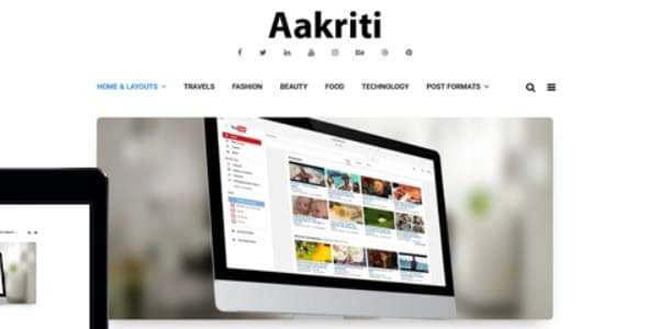 Aakriti Personal Blog is a beautiful WordPress blog theme for blogs website. The theme is lightweight