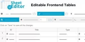 Display an editable table in the Frontend of your site. Let your users