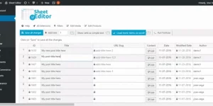 Display all users in a spreadsheet. Edit user profiles like name