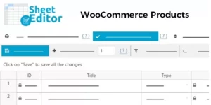 Edit WooCommerce products with all their information in the spreadsheet