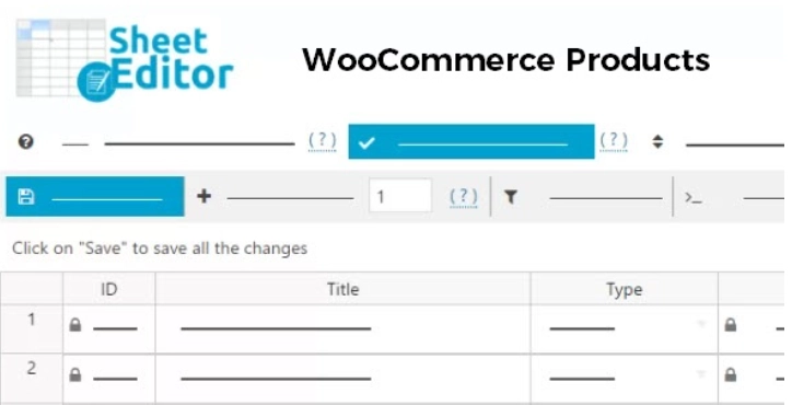 Edit WooCommerce products with all their information in the spreadsheet