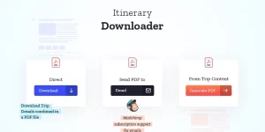 Itinerary Downloader is an extension for the WP Travel Engine plugin to generate the itinerary PDF and include various content of the trip to create an offline