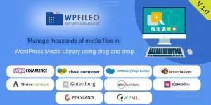 WPFileo Pro is a powerful WordPress media library plugin to organize WordPress media library files such as text