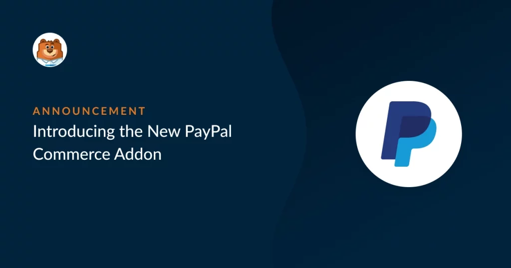 WPForms PayPal Commerce addon makes it easy to accept PayPal and credit card payments on your WordPress site. Quickly set it up with a few clicks. Be sure to disable the PayPal Standard addon if you have it installed. Both PayPal addons can’t be used at the same time.