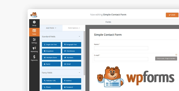 WPForms is the most beginner-friendly WordPress contact form plugin. It provides drag and drop facility to create awesome forms.