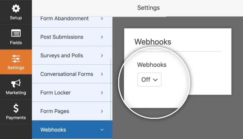 WPForms Webhooks addon allows you to send form entry data to secondary tools and external services. No code required