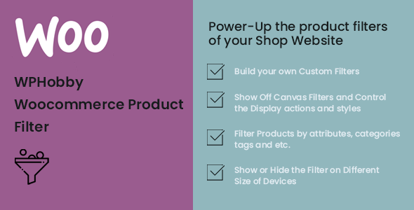 Advanced WooCommerce Product Filter is a flexible WooCommerce Plugin make your visitors can select products by its categories