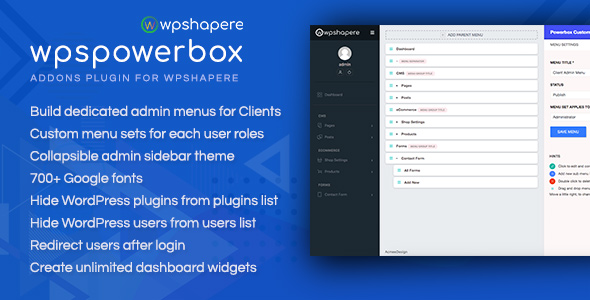 WPSPowerbox is an Addons plugin for WPShapere plugin available at CodeCanyon.net You can check the WPShapere WordPress admin theme features here. This plugin is built for adding more new features to WPShapere plugin. Note: You need to purchase and install WPShapere plugin prior to installing WPSPowerbox plugin. Without installing WPShapere…